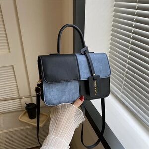 Fashion Bags Blue and Black Handbag